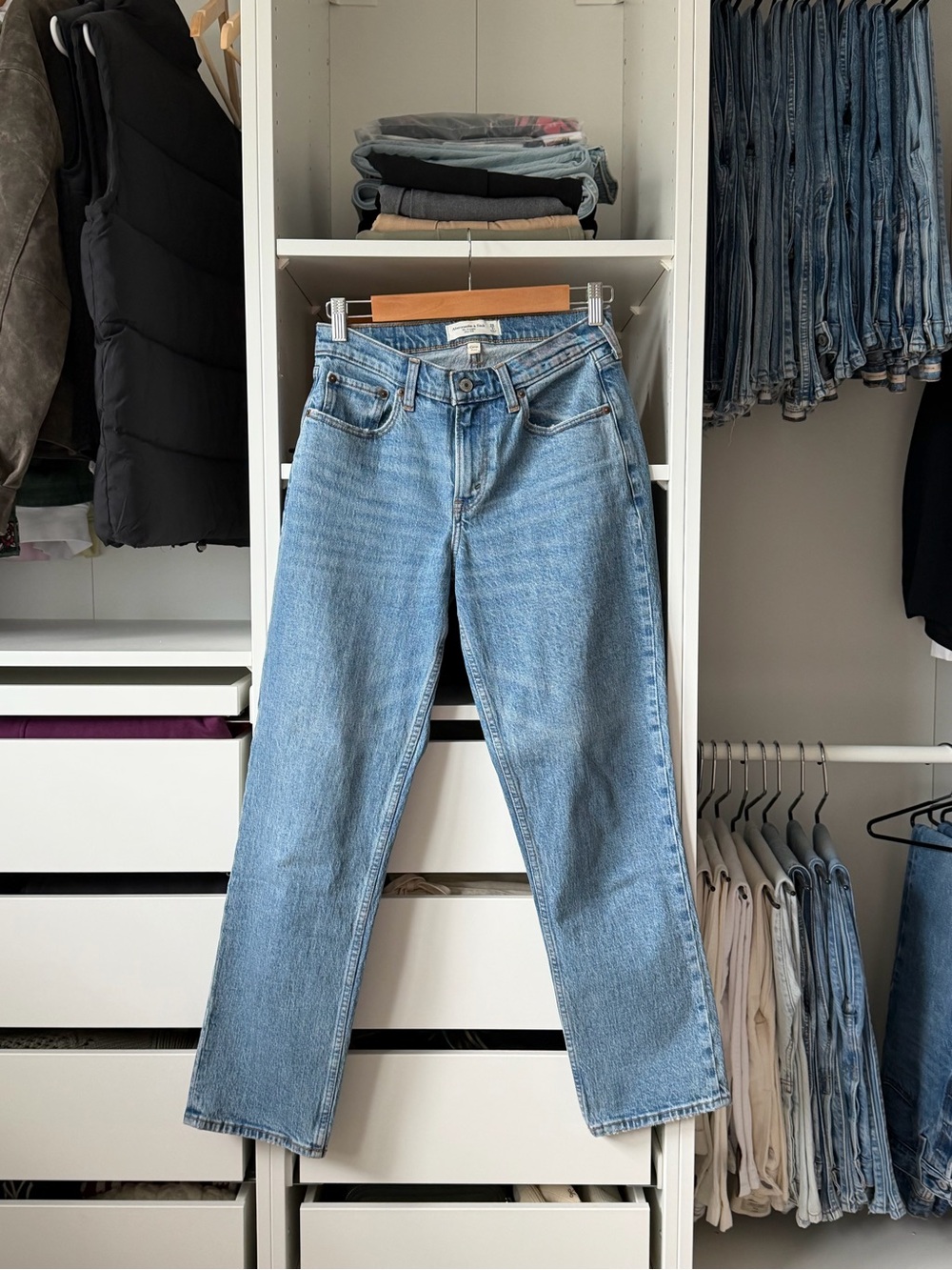 Abercrombie & Fitch Light Blue Straight-Leg Jeans